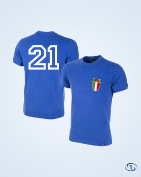 Italy Home No.21 Retro Shirt 1970 (Retro Flock Printing) - Men's