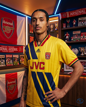 Camisa Arsenal Away Retrô 93/94 Torcedor Adidas Masculina - Amarelo - Side View | Sant Sport