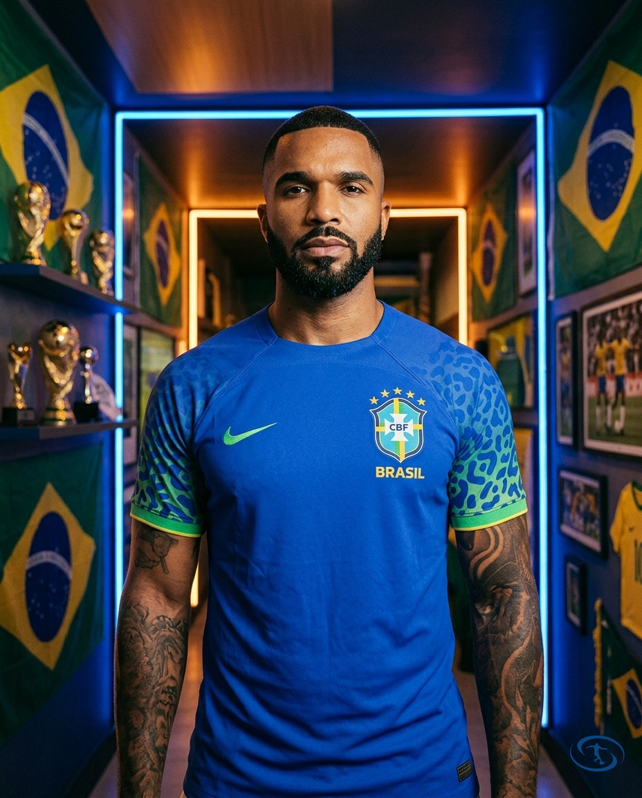 Camisa Seleção Brasileira Away 2022 Torcedor Nike Masculina - Azul - Front View | Sant Sport