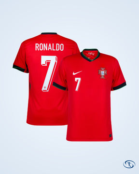 Portugal Home Player Shirt 2024-2025 Fan Version (Official Printing)