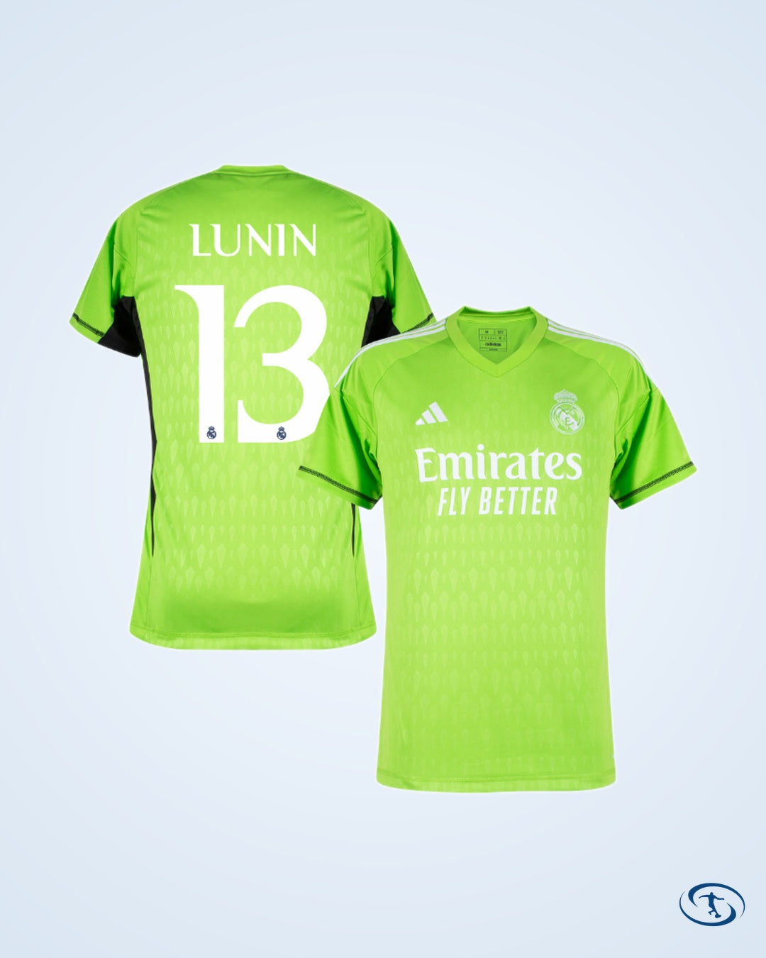 Real Madrid Home Lunin 13 GK Shirt 2023-2024 (Official Cup Printing) - Men's