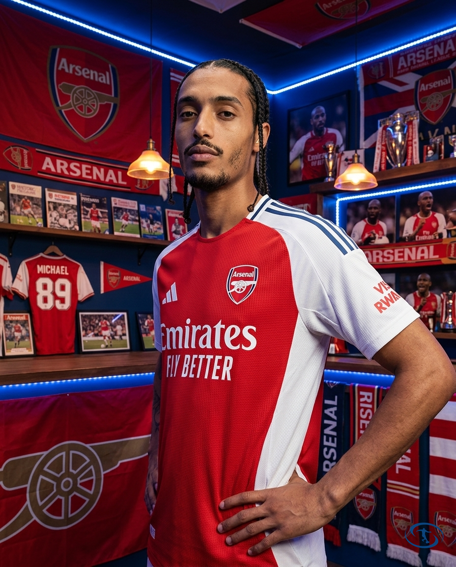 Camisa Arsenal Home 24/25 - Torcedor Adidas Masculino - Vermelho - Side View | Sant Sport