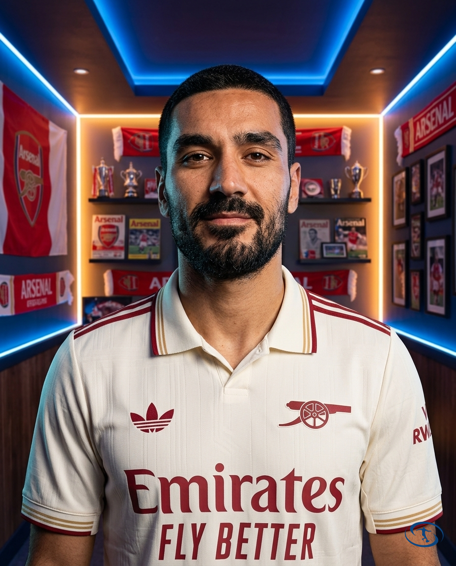 Camisa Arsenal Third 25/26 Jogador Adidas Masculino - Bege - Badge Close-Up | Sant Sport