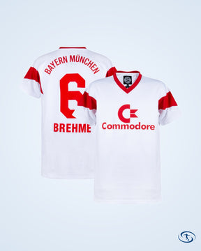 FC Bayern Munich Brehme 6 Retro Shirt 1987-88 (Retro Flock Printing) - Men's