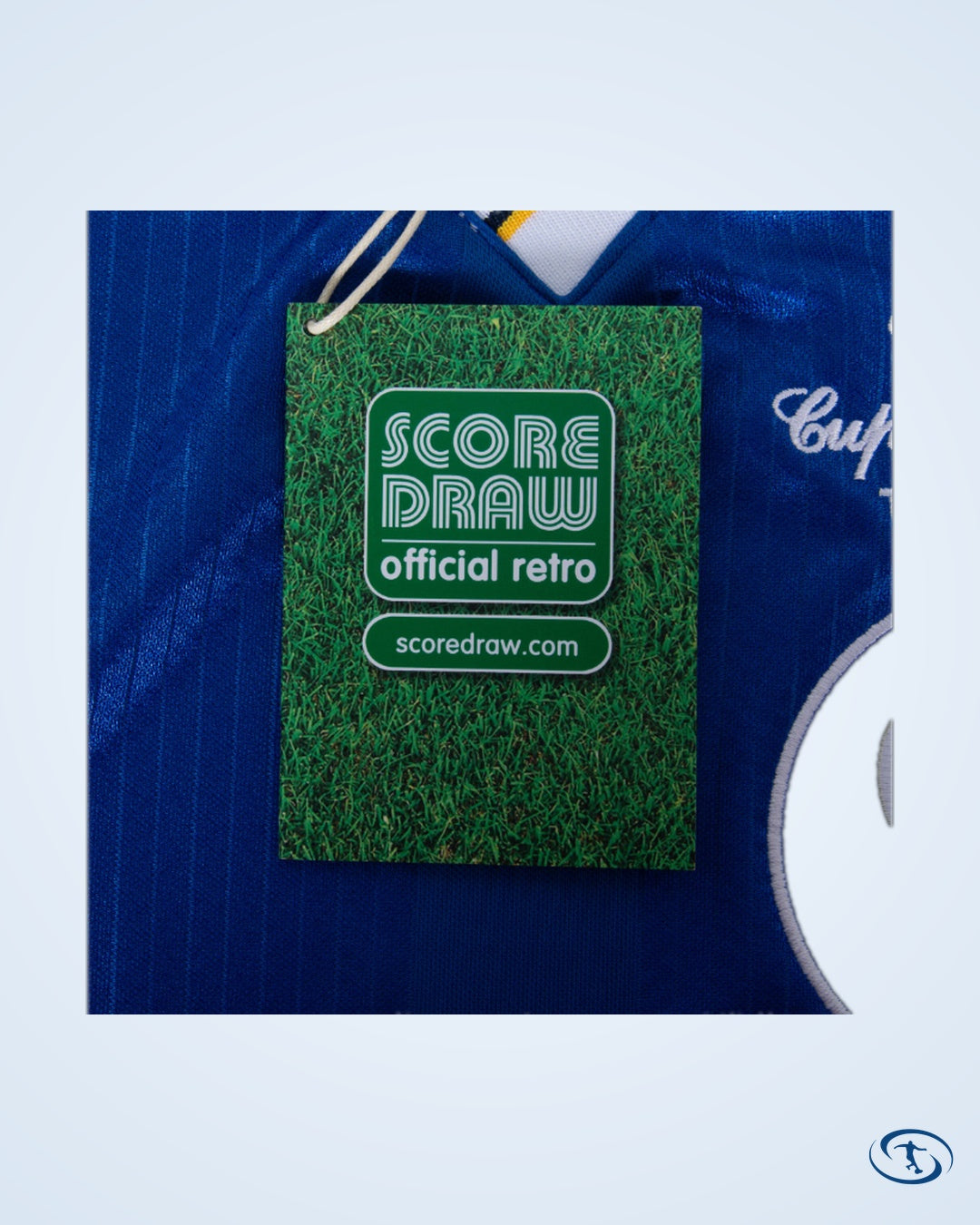 Score Draw Chelsea Retro Home ECWC Flo 19 Shirt 1998-1999 (Retro Flex Printing) - Men's