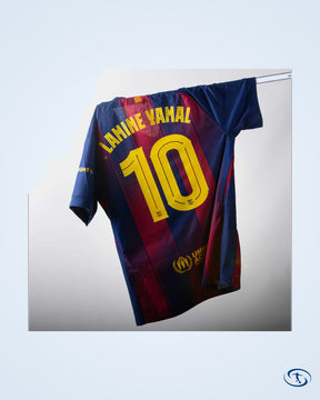 Barcelona Home Lamine Yamal 10 Shirt (Champions League Printing) - Men's