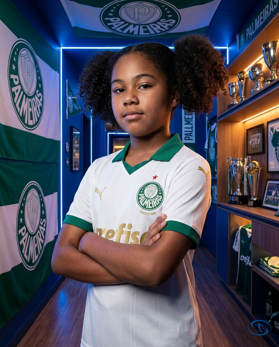 Palmeiras Kids Kit Away 2024/25 - Puma - White - Side View | Sant Sport