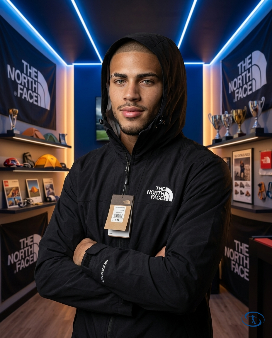 The North Face Men's - Black Windbreaker - Side View | Sant Sport