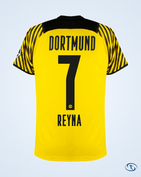 Borussia Dortmund Home Reyna 7 Shirt 2021-2022 (Official Printing) - Men's