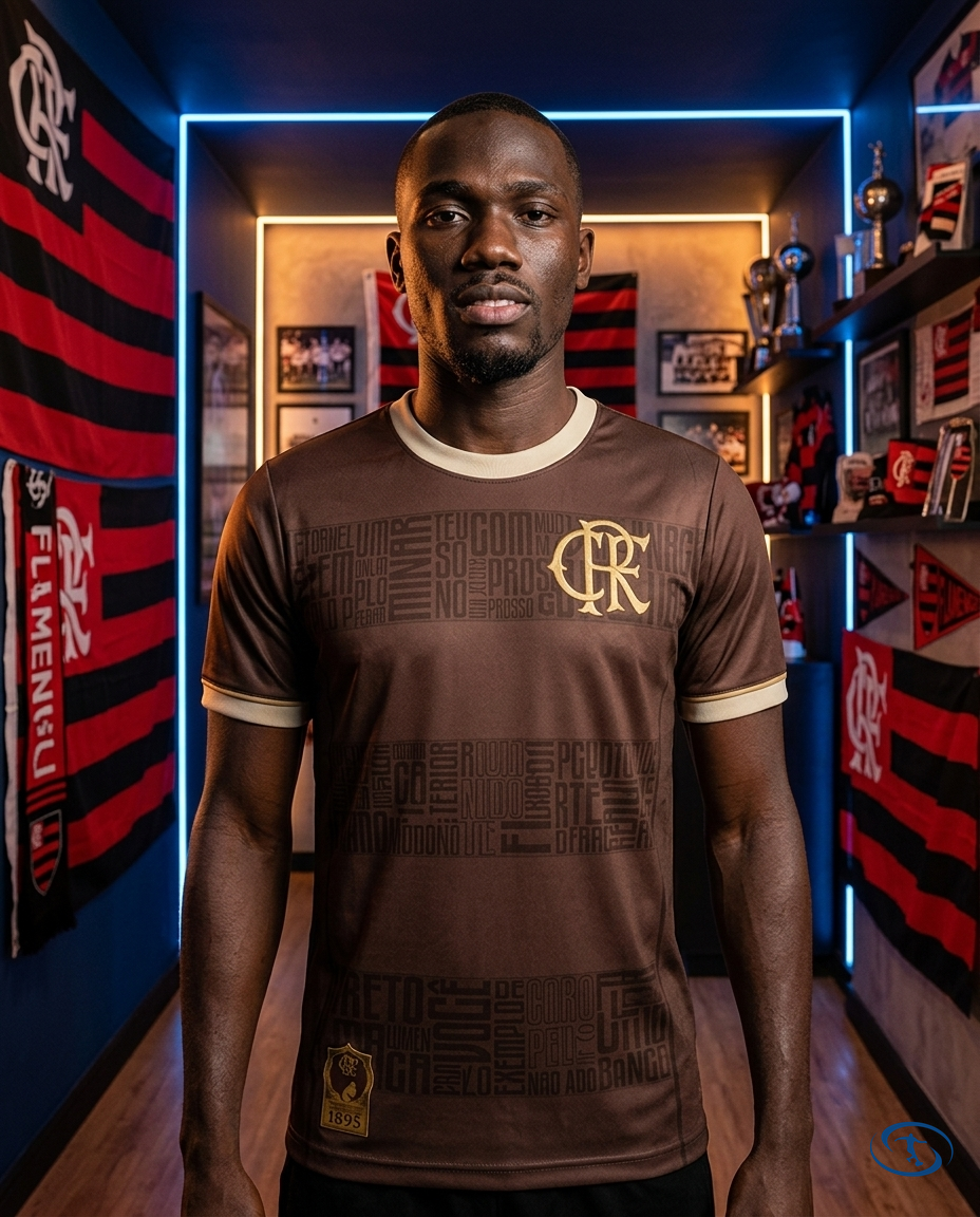 Camisa Flamengo Consciência Negra 24/25 - Torcedor Adidas Masculino - Vinho - Front View | Sant Sport