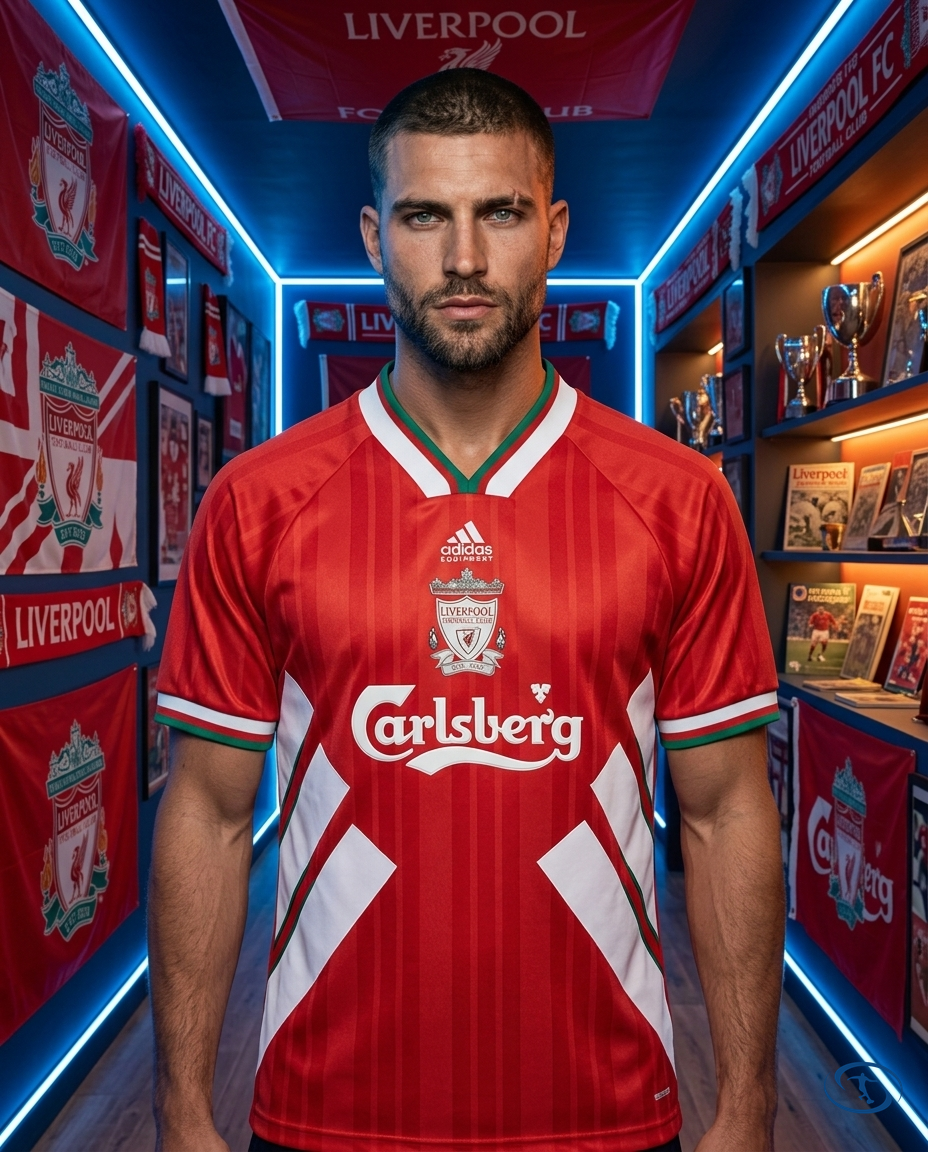 Camisa Retrô Liverpool Home 1993 Torcedor Adidas Masculina - Vermelho e Branco - Front View | Sant Sport