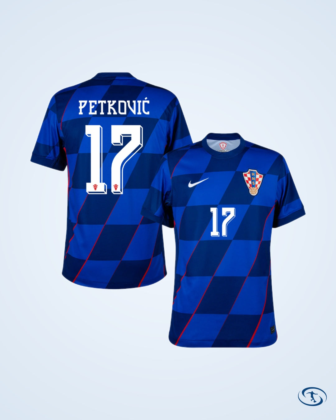 Croatia Away Player Number Shirt 2024-2025 (Official Printing) - Men's