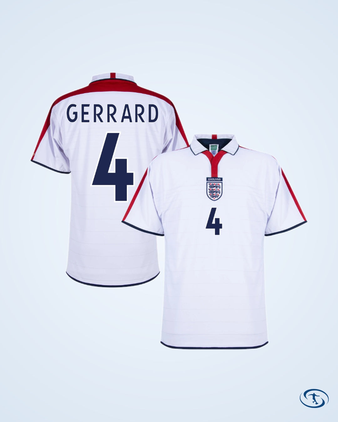 Score Draw England Retro Home Rooney 9 Shirt 2004-2005 (Retro Flex Printing) - Mens