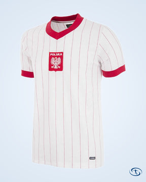 Poland Home Retro Shirt 1982-1983 (Retro Flock Printing) - Men's