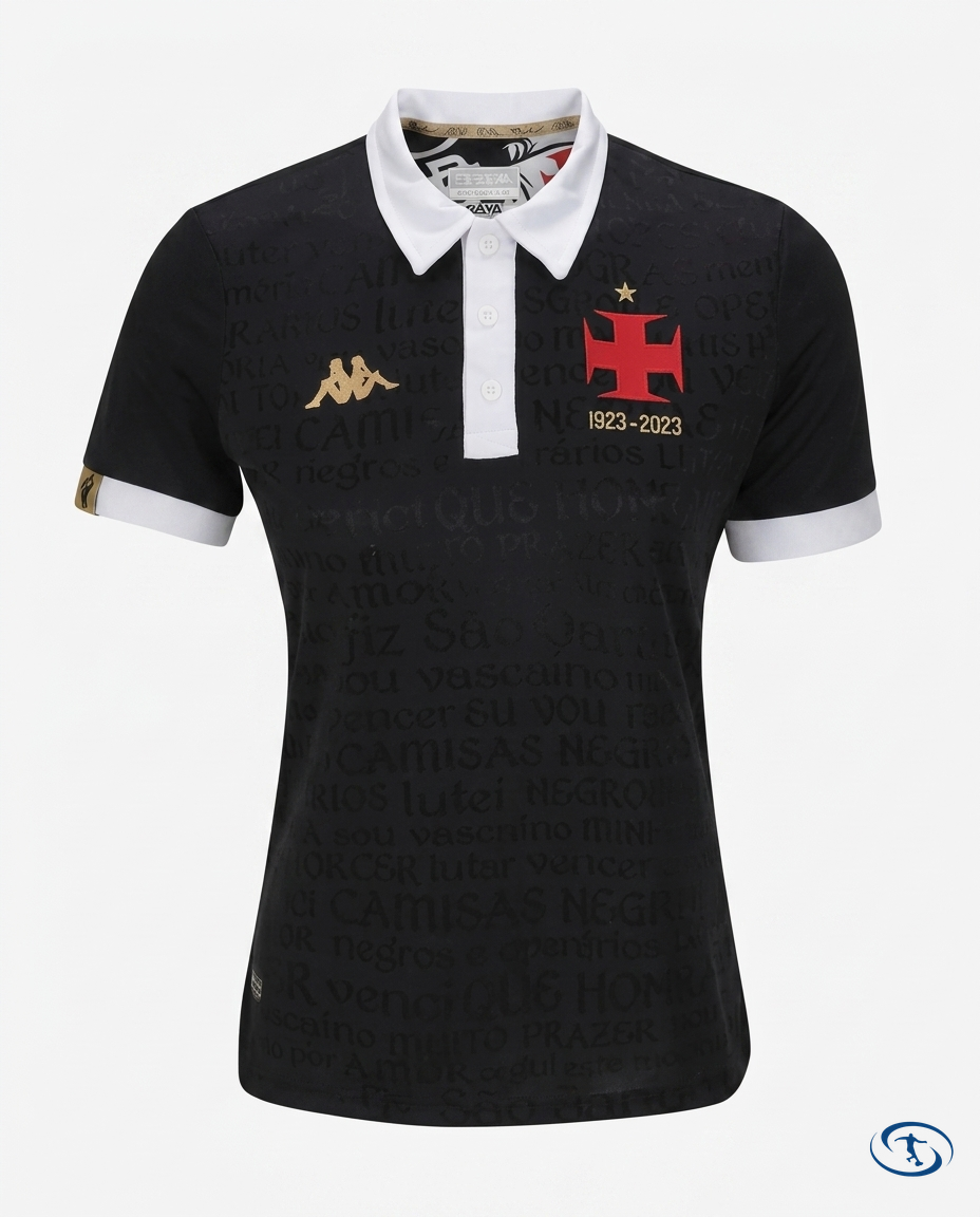 Vasco da Gama Jersey Third 2023/24 - Kappa Women's - Black - Packshot | Sant Sport