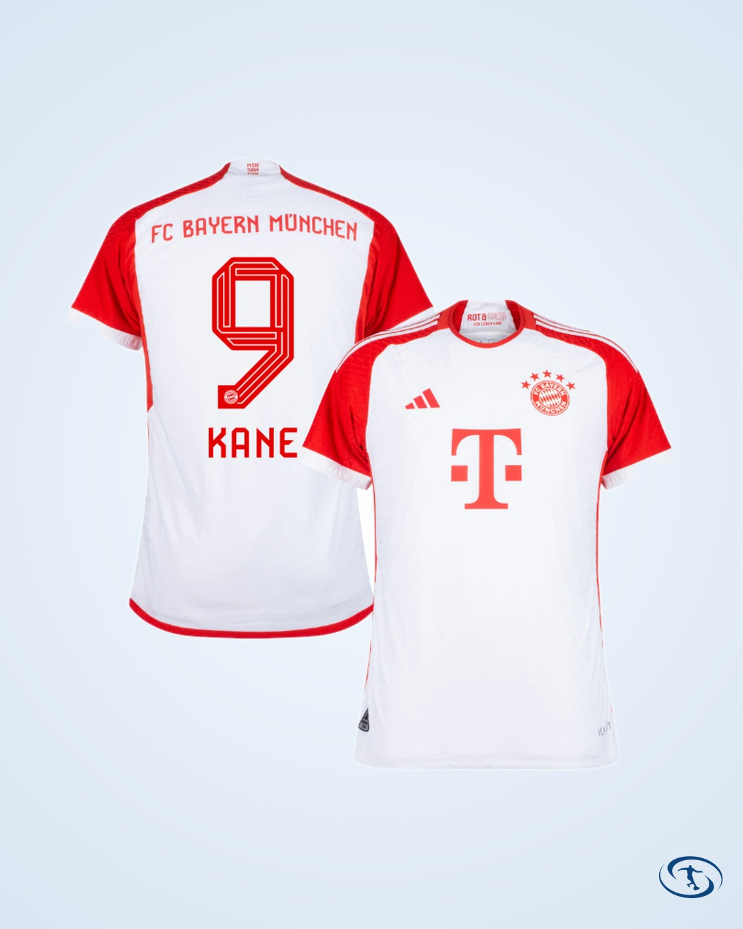 Bayern Munich Authentic Home Kane 9 Shirt 2023-2024 (Official Printing) - Men's