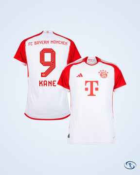Bayern Munich Authentic Home Kane 9 Shirt 2023-2024 (Official Printing) - Men's