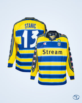 Champions Parma Home L/S Stanic 13 Shirt 1999-2000 (Kitroom Stock) - Size XL - Men's