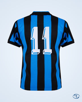 Inter Milan Home Retro No.11 (Rummenigge) Shirt 1996 (Retro Flock Printing) - Men's