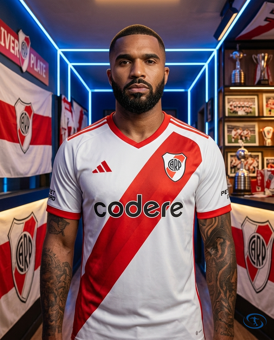 Camisa River Plate Home 2024/25 Jogador Adidas Masculino - Branca, Vermelha e Preta - Front View | Sant Sport
