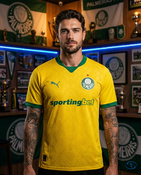 Palmeiras Jersey Third 2025/26 - Player Version Puma Men's - Yellow - Front View | Sant Sport