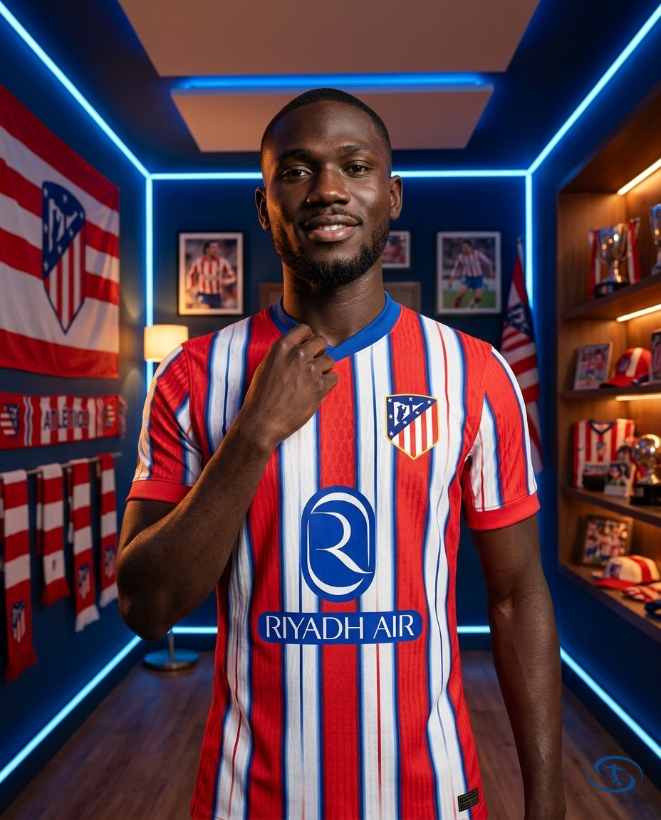 Camisa Atletico Madrid Home 2024/25 - Jogador Nike Masculina - Vermelho e Branco - Front View | Sant Sport