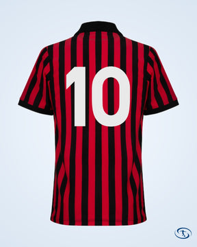 AC Milan Retro Home Player Shirt 1963 (Retro Flock Printing) - Men's