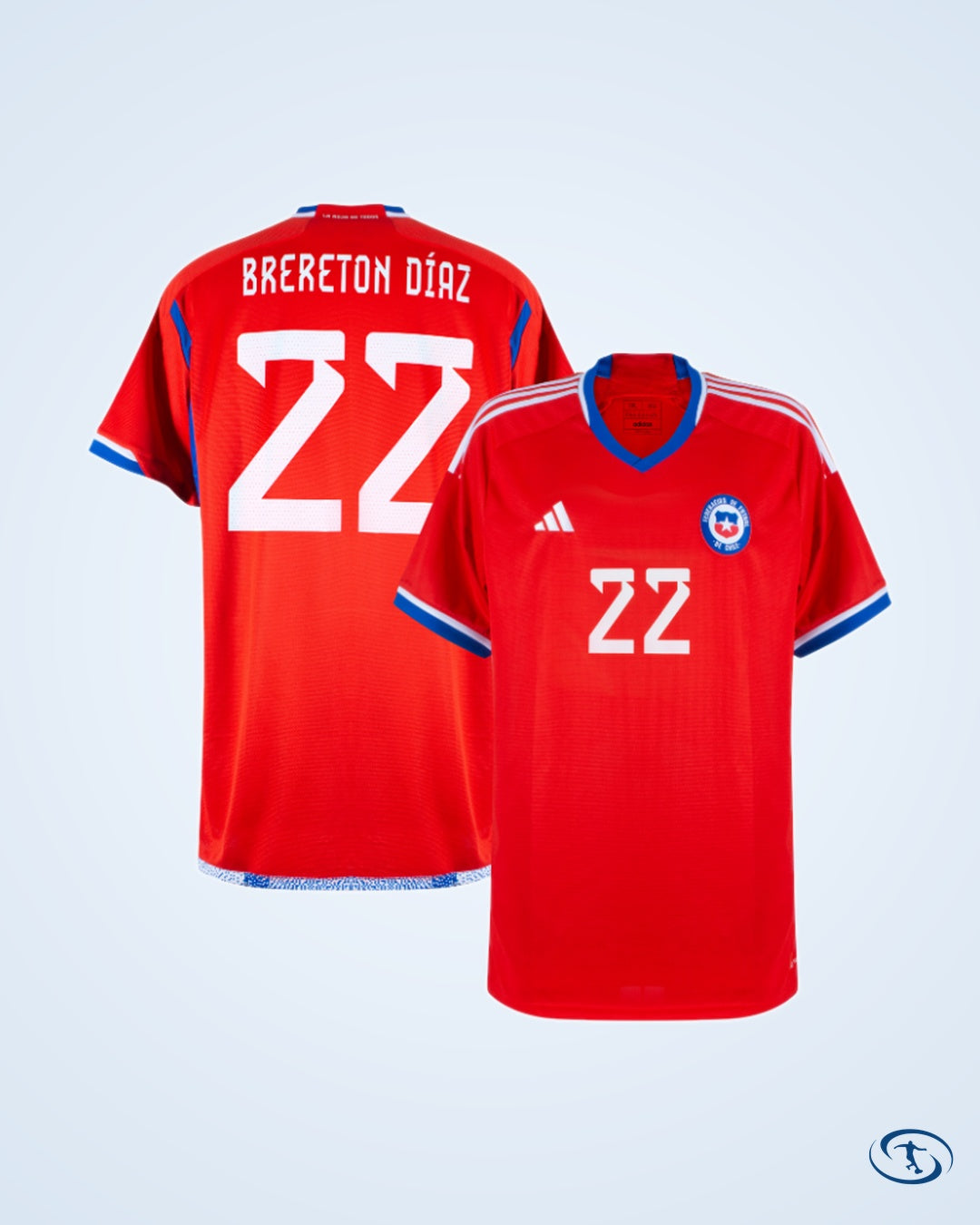 Chile Home Brereton Díaz 22 Shirt 2022-2023 (Official Printing) - Men's