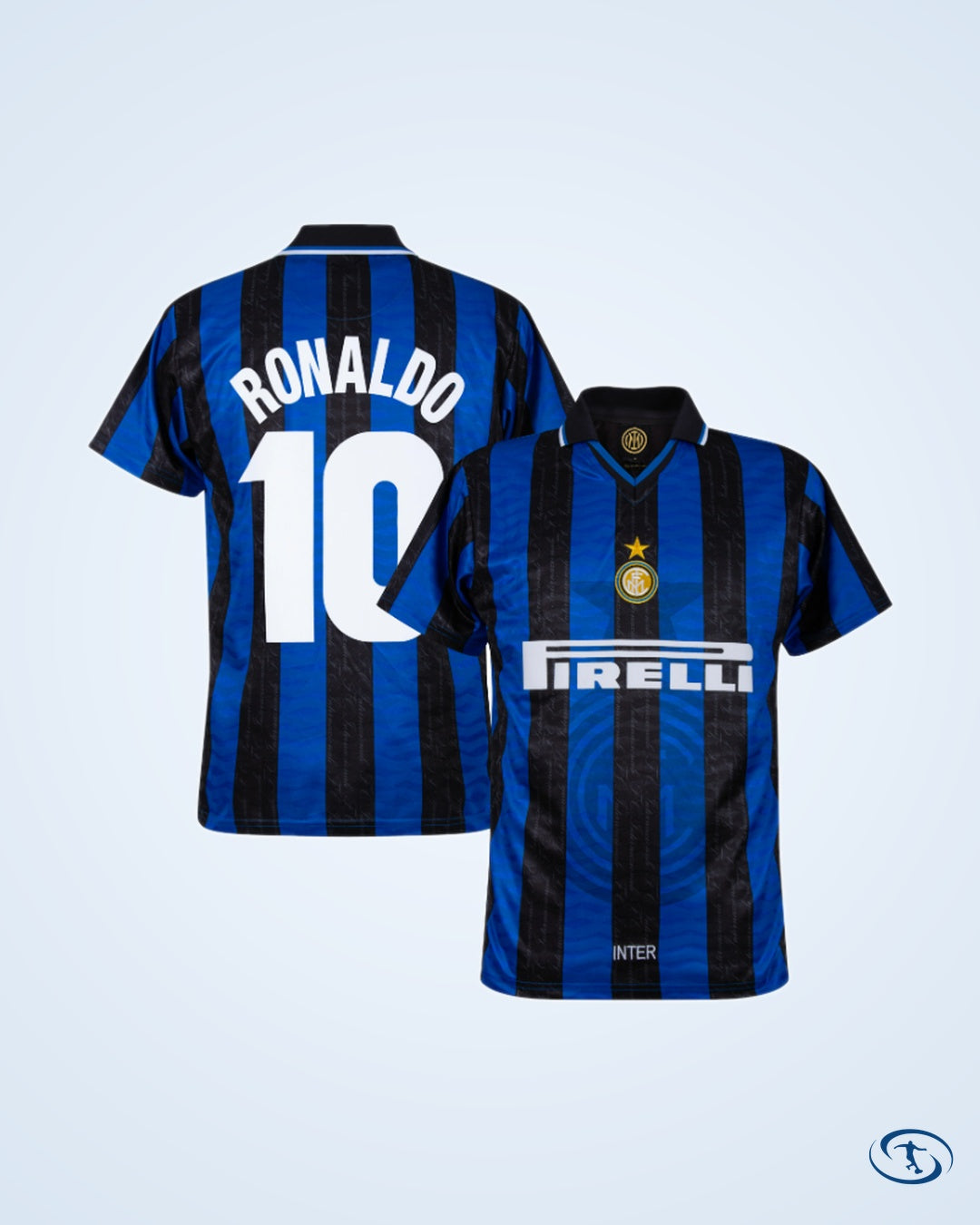 Inter Milan Home Retro Player Number Shirt 1997-1998 (Retro Flock Printing) - Men's