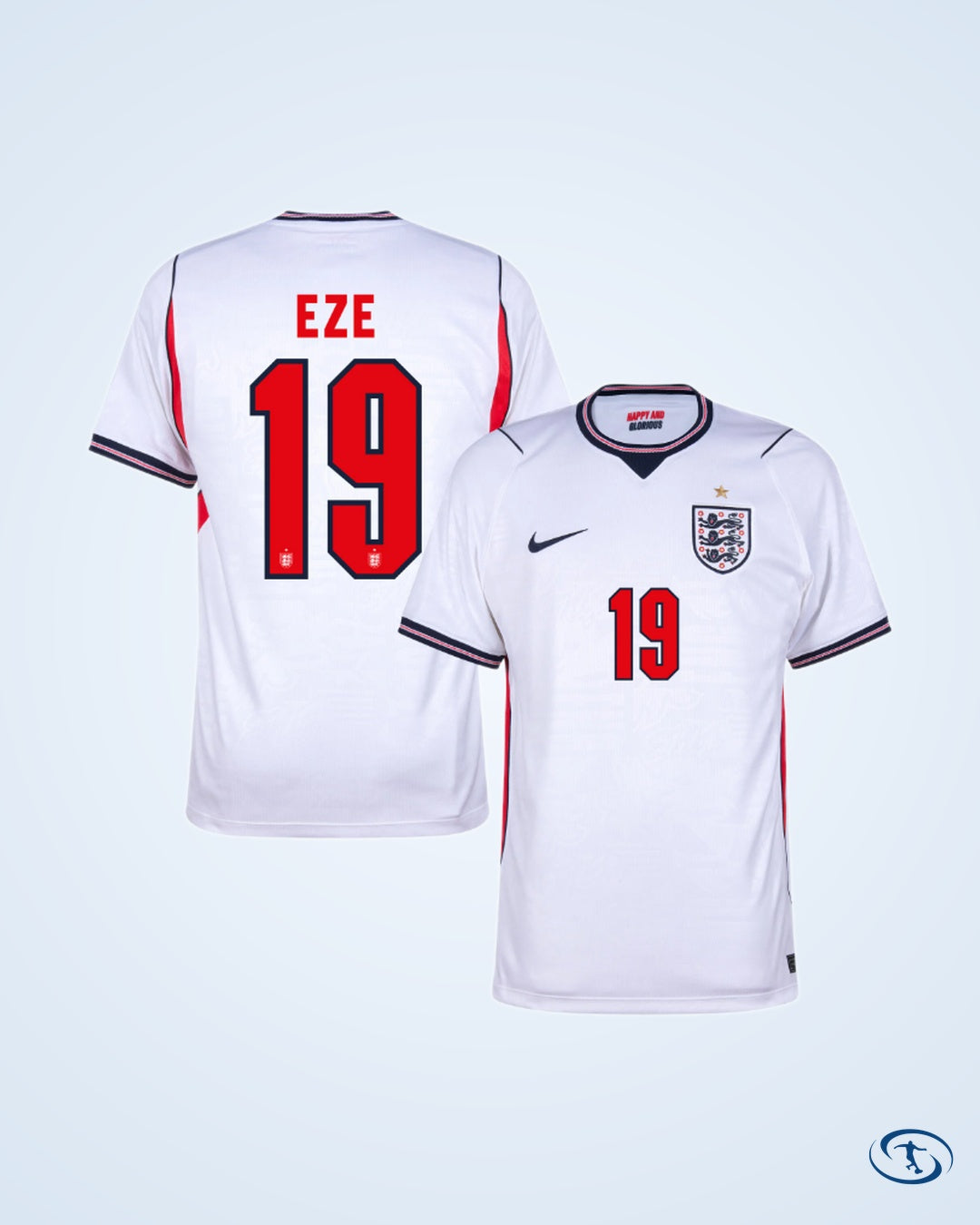 England Home Player Number Shirt 2026-2027 (Official Printing) - Men's