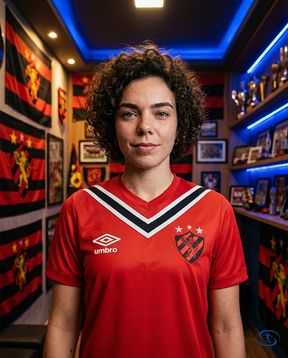 Camisa Sport III 2024/25 - Feminina Umbro - Vermelho - Badge Close-Up | Sant Sport