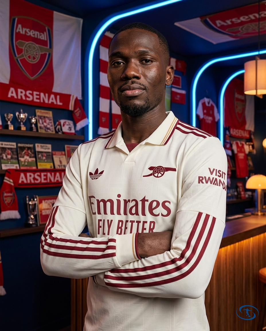 Camisa Arsenal Third 25/26 Manga Longa Adidas Masculino - Bege - Side View | Sant Sport