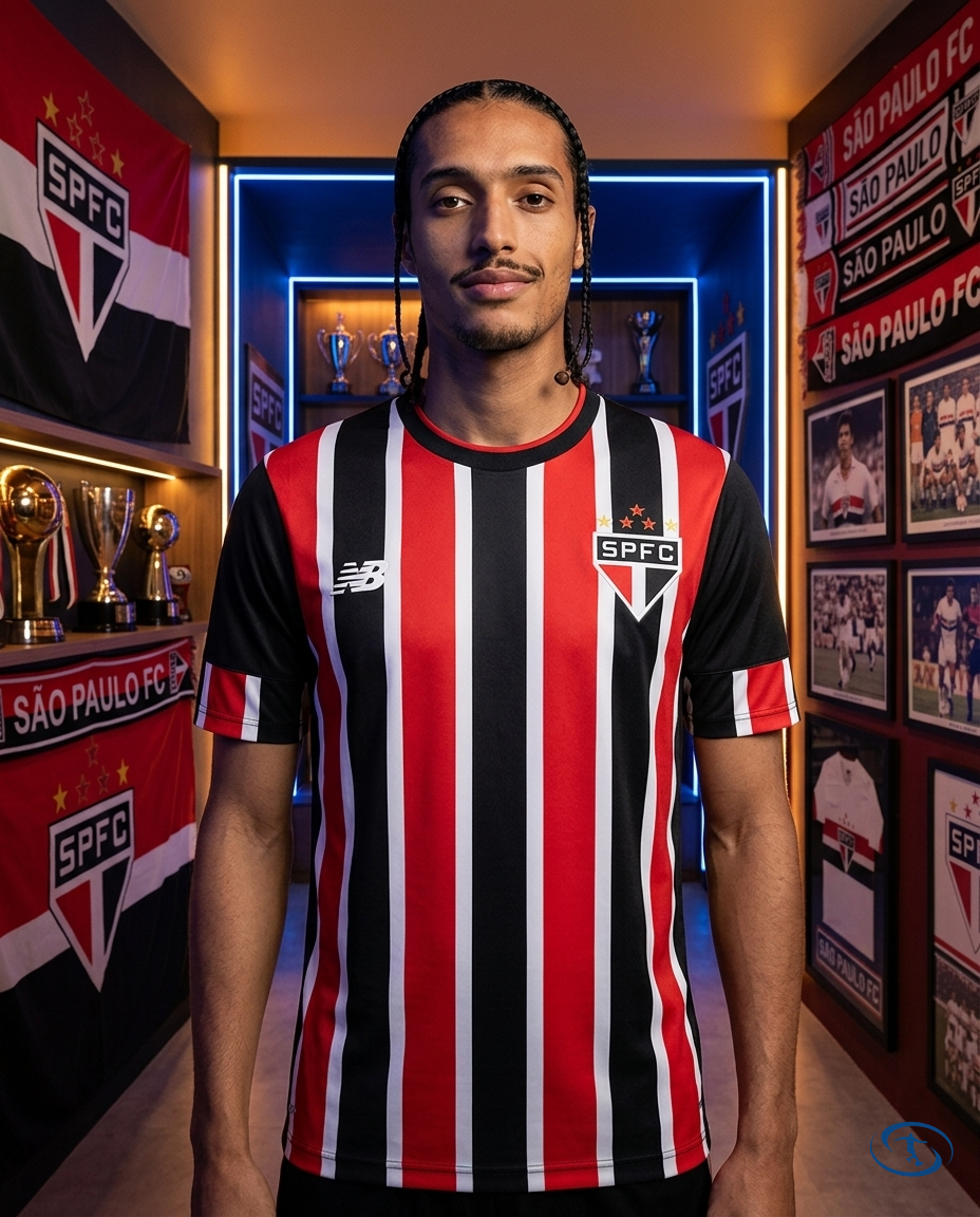 Camisa São Paulo Away II 2024/25 Torcedor New Balance Masculino - Vermelho - Front View | Sant Sport