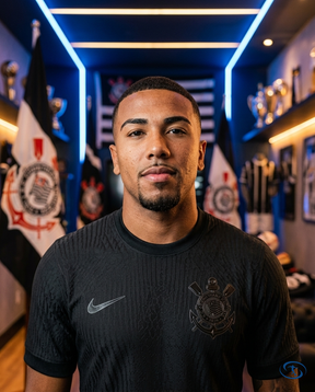 Corinthians Jersey Away 2024/25 Player Version Nike Men's - Black - Badge Close-Up | Sant Sport