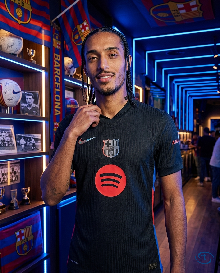 Camisa Barcelona Away 24/25 Versão Jogador Nike Masculino - Preto - Front View | Sant Sport