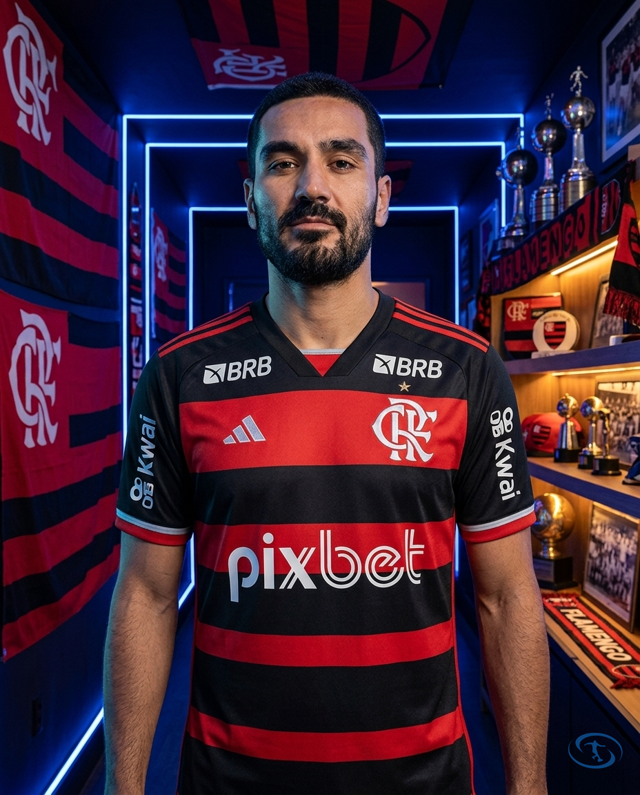 Camisa Flamengo C/ Patrocínios Home 2024 Torcedor Adidas Masculino - Vermelho - Front View | Sant Sport