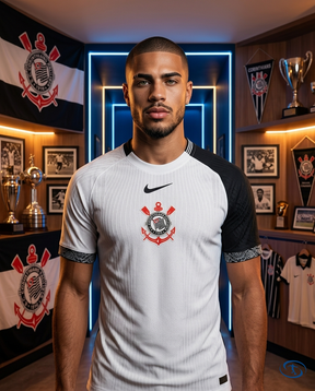 Corinthians Jersey Home 2025/26 Player Version Nike Men's - White - Front View | Sant Sport