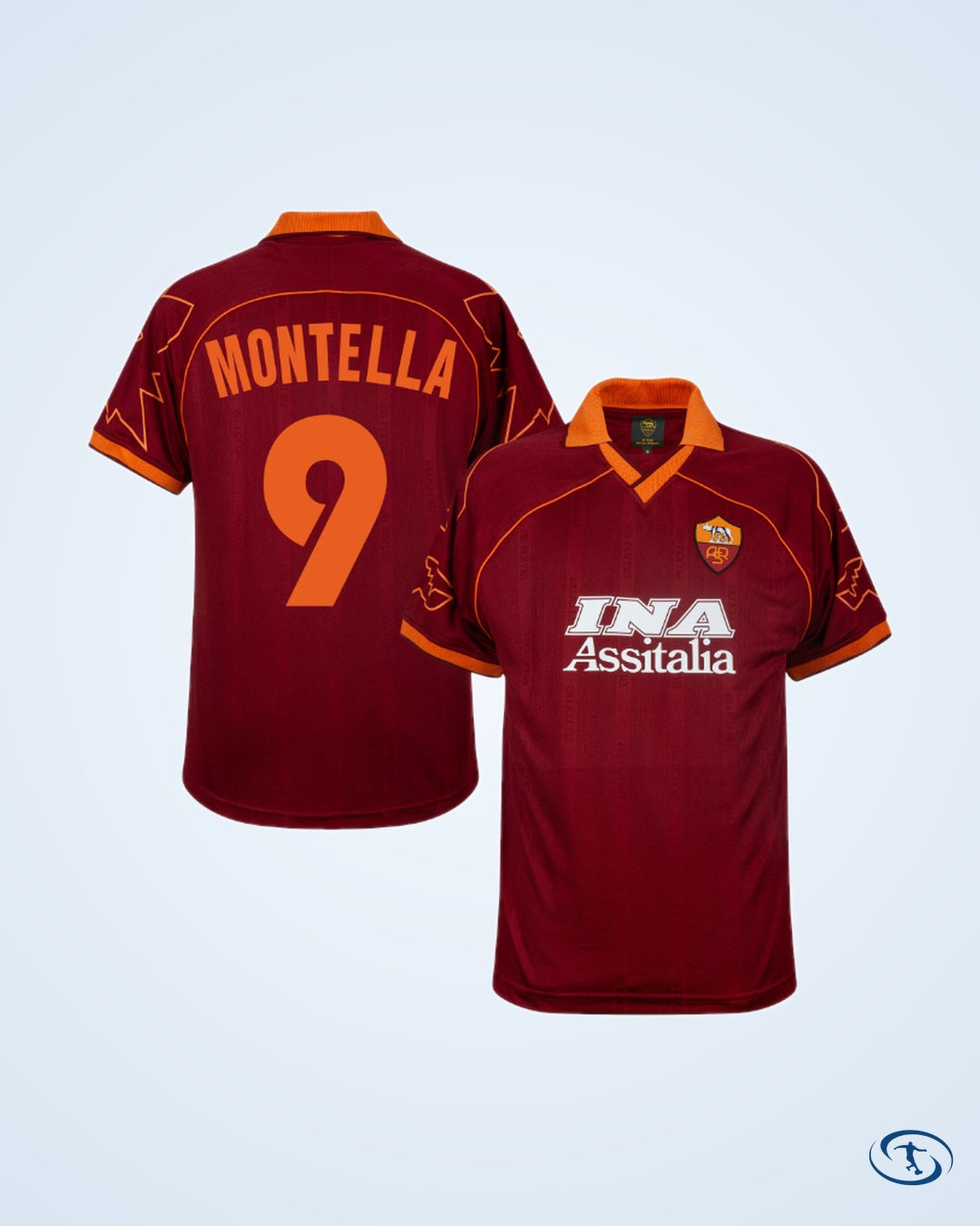 AS Roma Retro Home Shirt 1999-2000 (Retro Flex Printing)