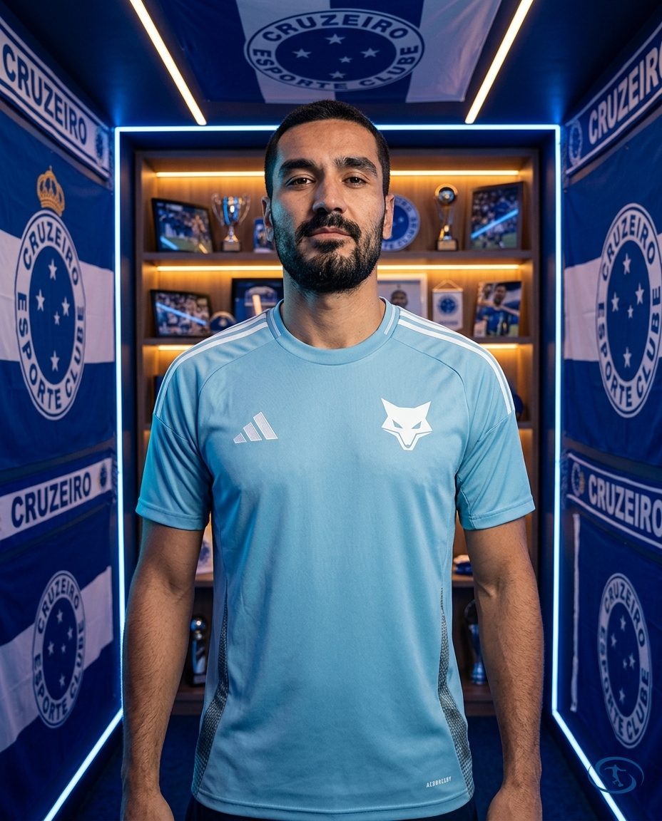 Camisa Cruzeiro 25/26 Treino s/n Torcedor Adidas Masculina - Azul - Front View | Sant Sport