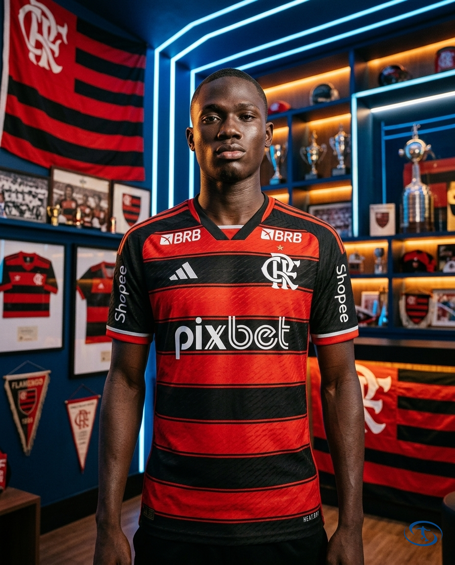 Flamengo Jersey Home Patrocinadores 2025/26 - Player Version Adidas Men's - Red - Front View | Sant Sport