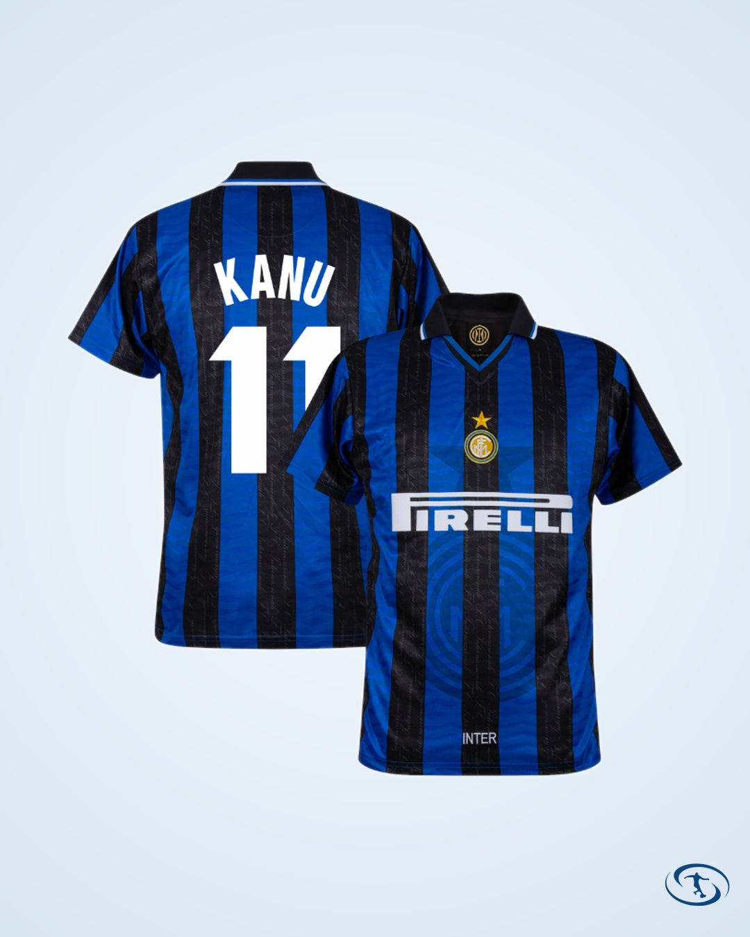 Inter Milan Home Retro Player Number Shirt 1997-1998 (Retro Flock Printing) - Men's