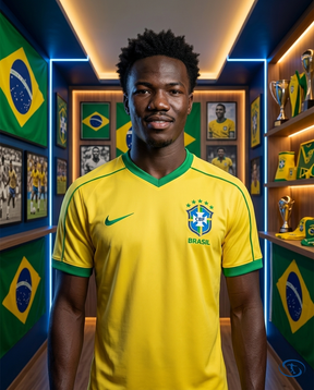 Camisa Seleção Brasileira Retrô Home 1998 Torcedor Nike Masculina - Amarelo - Front View | Sant Sport