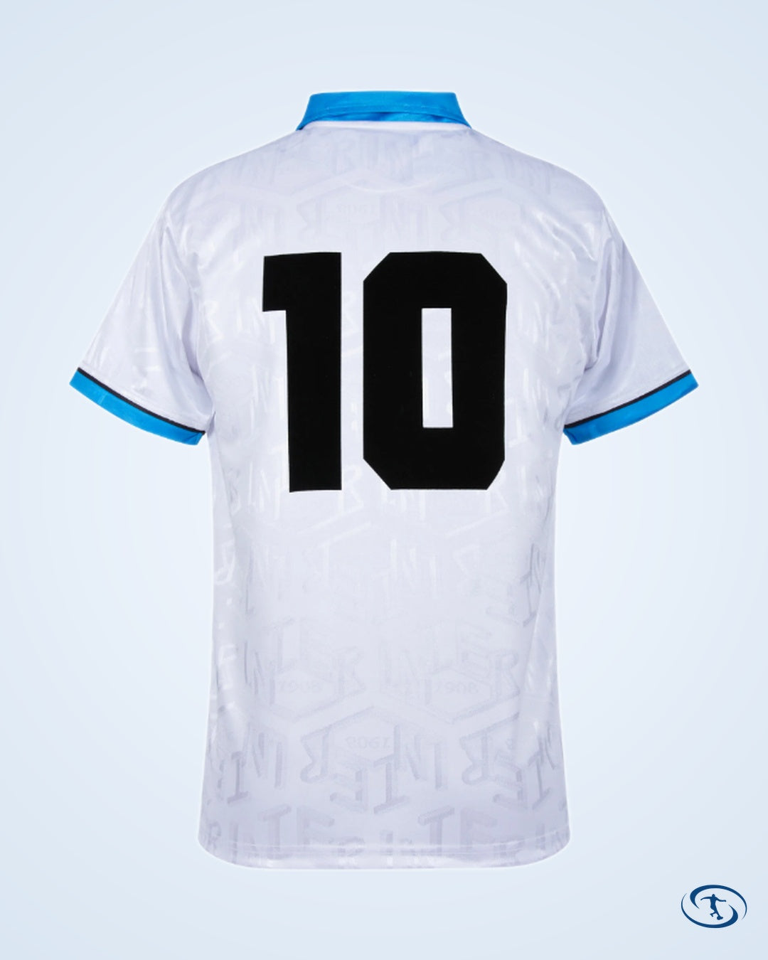 Inter Milan Away No.10 (Bergkamp) Retro Shirt 1993-1994 (Retro Flock Printing) - Men's