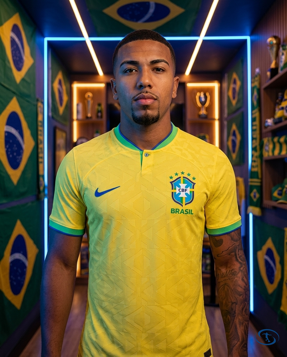 PRONTA ENTREGA - Camisa Brasil Home 2026/27 Jogador Nike Masculino - Amarelo - Front View | Sant Sport