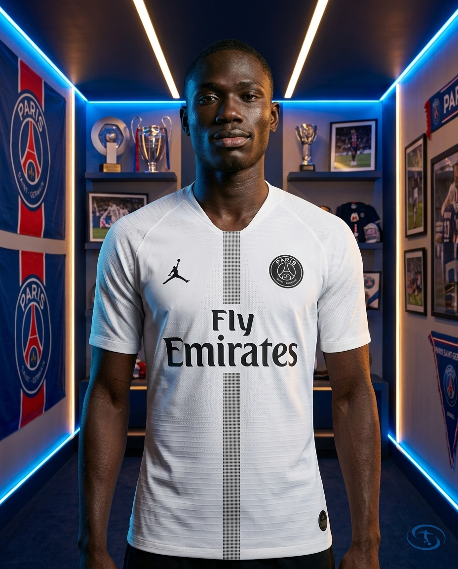 Camisa PSG Retrô 18/19 Jordan Masculina - Branco - Front View | Sant Sport