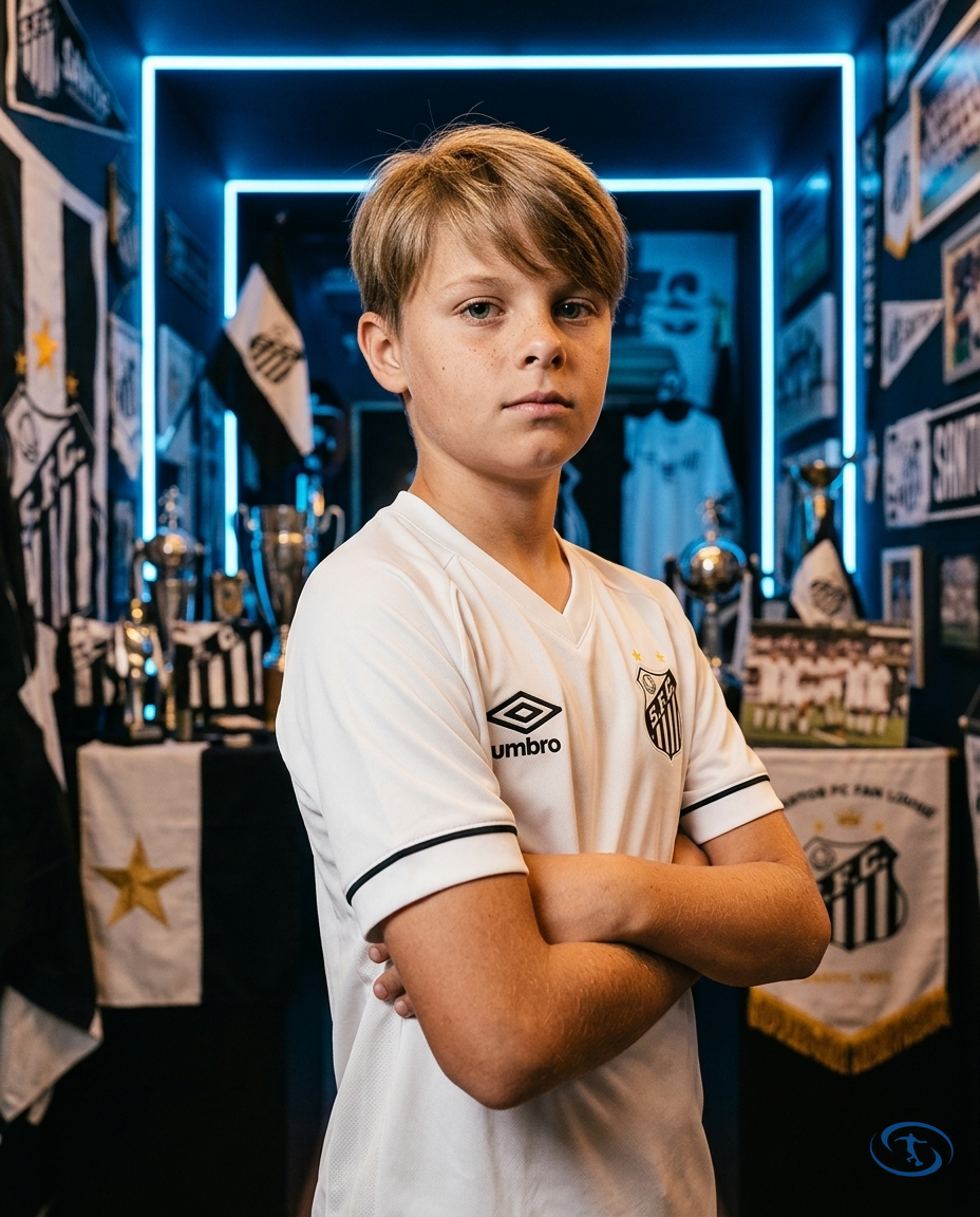 Santos Kids Kit Home 2024/25 - Umbro - White - Side View | Sant Sport