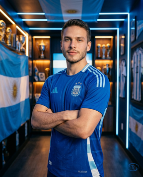 Camisa Seleção Argentina Versão Jogador Away 24/25 - Torcedor Adidas Masculino - Azul - Side View | Sant Sport