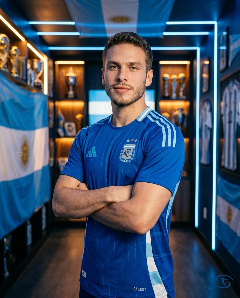 Camisa Seleção Argentina Versão Jogador Away 24/25 - Torcedor Adidas Masculino - Azul - Side View | Sant Sport