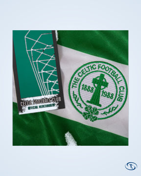 1988 Celtic Centenary Home Retro Thom 10 Shirt (Retro Flock Printing) - Men's