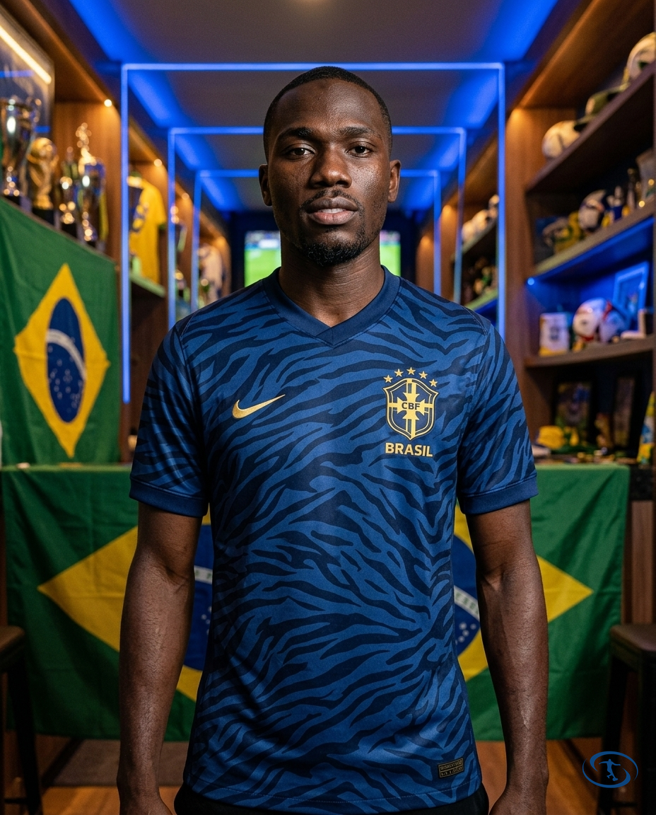 PRONTA ENTREGA - Kit 3 Camisas Brasil Away 2026/27 Torcedor Nike Masculino - Azul - Front View | Sant Sport